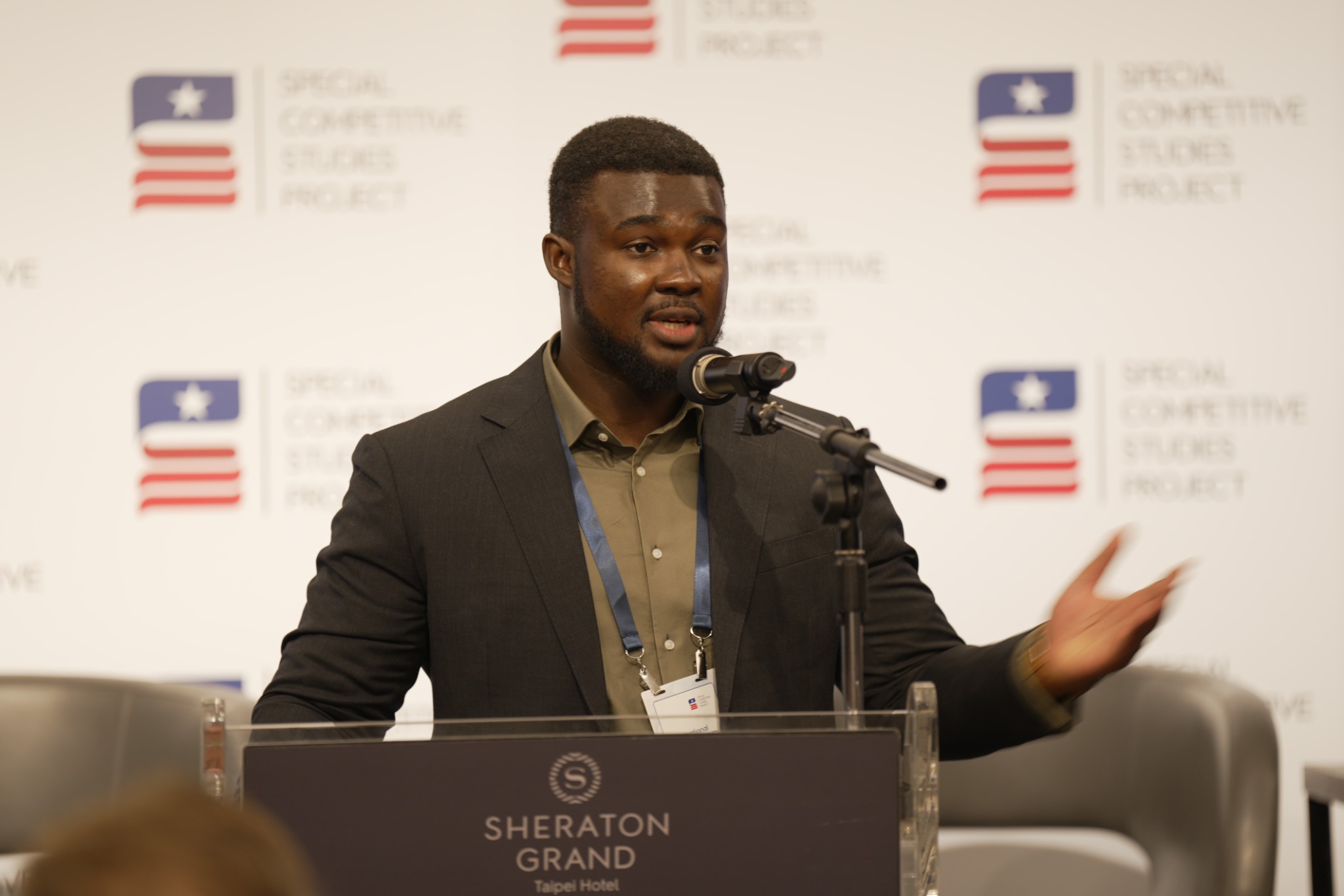 Jeremiah Kobby Sekyi speaking at an international conference